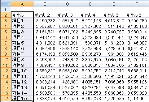 エクセル　ショートカットキー