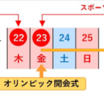 2021年7月の祝日変更